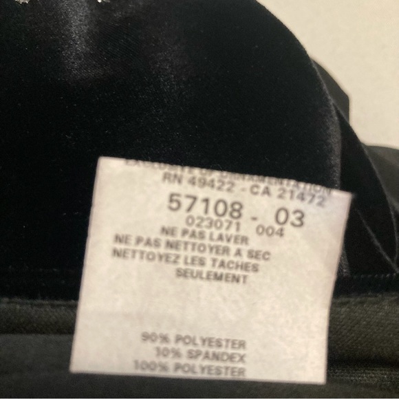 Jessica McClintock Size 10 Black Velvet Maxi Prom Dress Halter Sequins Cowl - Picture 7 of 12